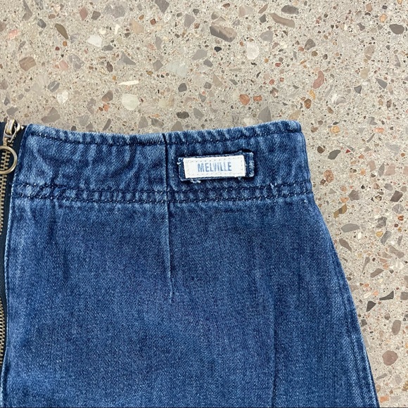 Brandy Melville Dark Denim Mini Skirt - Picture 1 of 4